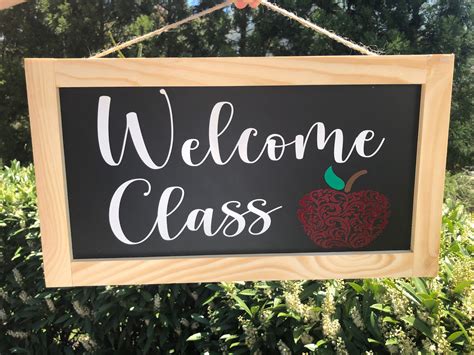 Welcome Class Sign Teacher Sign Cute Classroom Sign Sign Etsy