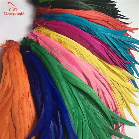 Rooster Tail Feathers Props Accessories Natural Feathers Craft