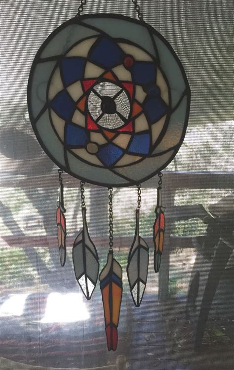 Stained Glass Dream Catcher Made By Jessica O Feather Dream Catcher