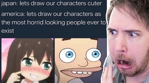 Japans Cute Anime Vs Americas Ugly Cartoons Funny Anime Memes Youtube