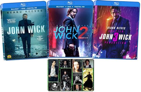 Amazon Com John Wick Chapters Complete Blu Ray Keanu Reeves Movie Series With Bonus