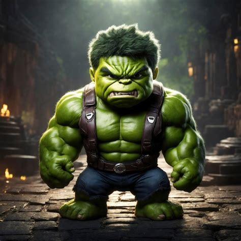 Premium Ai Image Adorable Baby Hulk