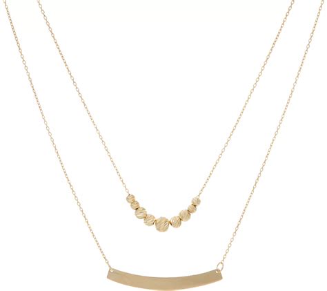 14k Gold Double Layer Necklace
