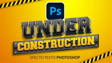 Efecto Texto 3d Construccion Photoshop Aprende Facil