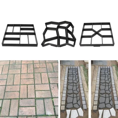 Plastic Path Maker Mold Reusable Concrete Cement Stone Brick Design Diy