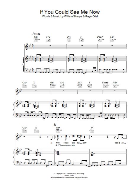 If You Could See Me Now Sheet Music Shakatak Piano Vocal Guitar Chords
