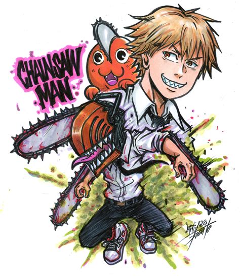 Chainsaw Man Denji And Pochita Character Art Chainsaw Anime | Porn Sex