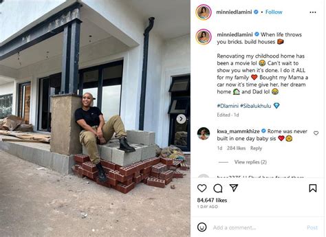 Minnie Dlamini Shows Progress In The Renovation Of Her Parents Home