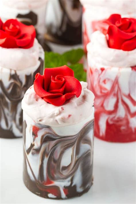 Mary berry's rich, indulgent chocolate mousse cake is fit for a celebration and makes a stunning centrepiece. Chocolate Cups With Strawberry Mousse • The Wicked Noodle