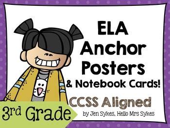 Better utilize classroom anchor charts by printing them different ways. 3rd Grade Anchor Charts ~ RL and RI standards | Anchor ...