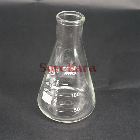 150ml Narrow Neck Borosilicate Glass Conical Erlenmeyer Flask For