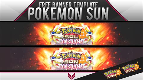 Pokemon Sun Free Banner Template By Ayzs On Deviantart