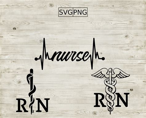 Registered Nurse Nurse Logo Clipart Design Svg For Print And Etsy