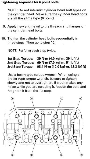 Torque Specs For Cylinder Head Bolts
