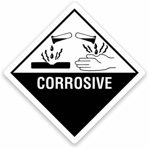 Maximum weight for ammo parcels varies across different shipping companies, so as always, be sure to check with your carrier. Corrosive Labels
