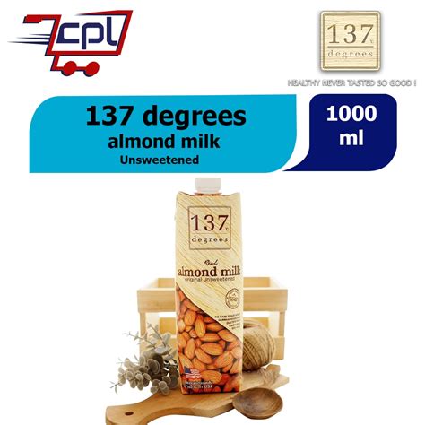 Naturally sweet and nutty with no sugar added so you can enjoy it guilt free with absolutely no compromise on the taste! 137 Degrees Almond Milk Unsweetened 1L | Shopee Malaysia