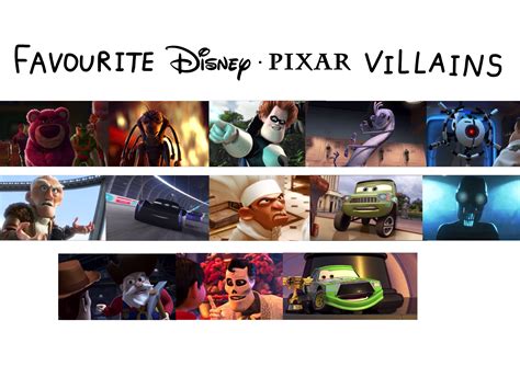 Favourite Disney Pixar Villains By Justsomepainter11 On Deviantart