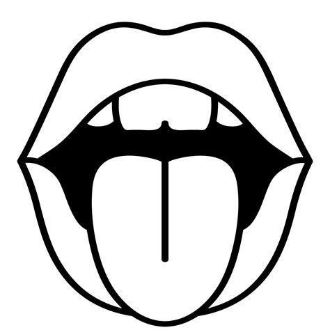 mouth with tongue sticking out svg
