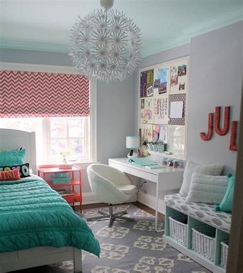 Hope you will enjoy them and find what you are looking for. Very cute teal and coral bedroom | For the Home | Pinterest