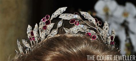Bejeweled Bequests The Ruby Olive Wreath Tiara