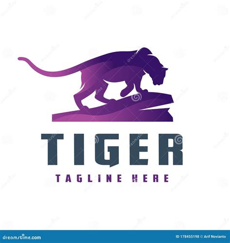 Tiger Logo Emblem Template Mascot Symbol Vector Illustration
