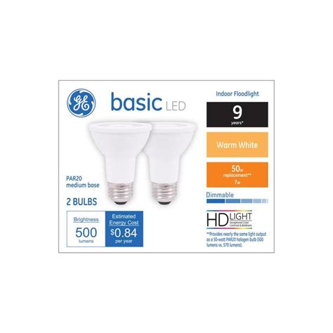 Ge Classic Watt Eq Led Reflector Warm White Dimmable Light Bulb Pack At Lowes Com
