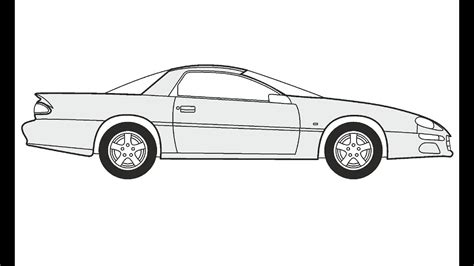 How To Draw A Chevrolet Camaro Z28 Как нарисовать Chevrolet Camaro