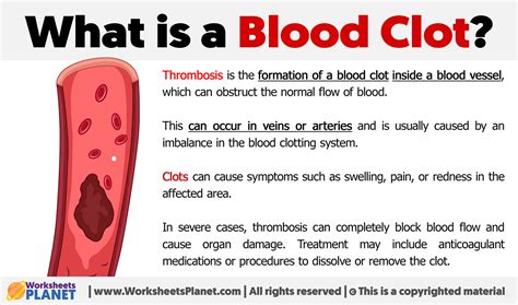 What Is A Blood Clot Thrombosis