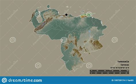 Location Of Sucre State Of Venezuela Relief Stock Illustration