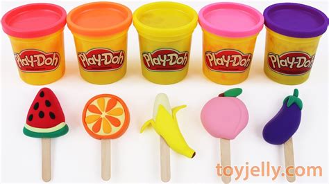 Toy Ice Cream Play Doh Popsicles Learn Colors Fruits Kinder Surprise Eggs Nursery Rhymes Baby