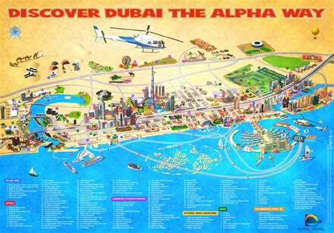 Dubai Map Travel Infographic Dubai Tourist Map