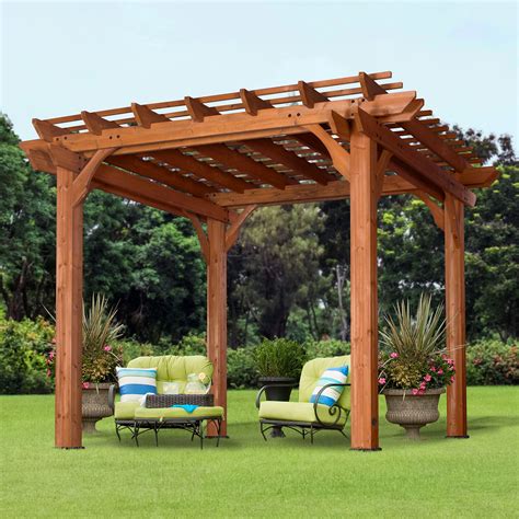 10 X 10 Wooden Pergola For Patios Backyard Discovery