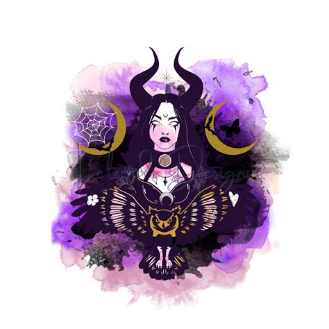 Dark Moon Goddess Png Gothic Moon Art Fantasy Goth Clipart Etsy