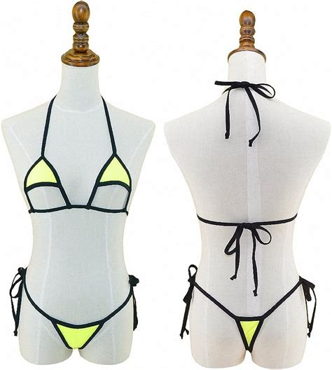 Tinpia Mini G String Thong Micro Biquini Tan Sunbath Bikinis Set Beach Swimwear