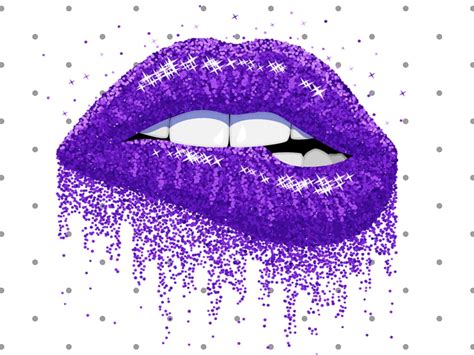 Purple Biting Lips Png Art Lips Dripping Lipslip Print Etsy