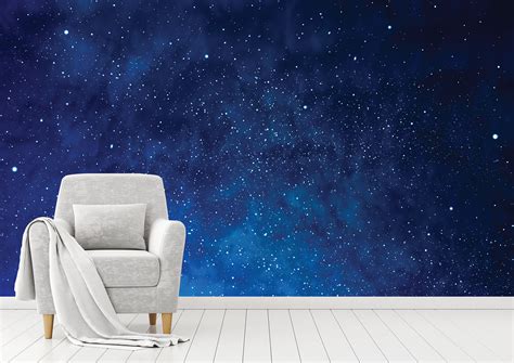 Night Sky Stars Wall Mural Peel And Stick Wall Mural Etsy