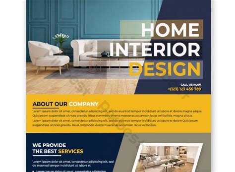 Interior Design Flyer Template Free Download Printable Templates
