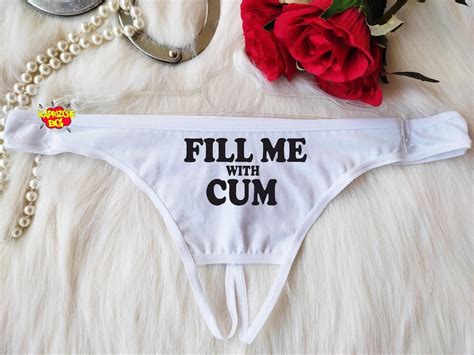 Fill Me With Cum Crotchless Panty Fetish Underwear Naughty Etsy