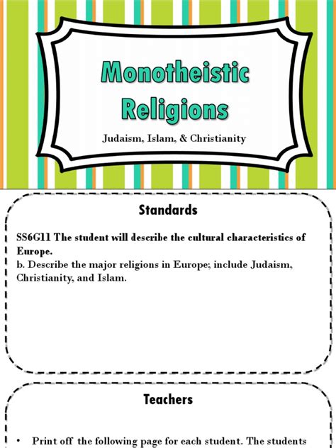 Monotheistic Religions Messiah Monotheism