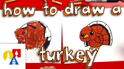 How To Draw A Cartoon Turkey Art For Kids Hub Turkey Art Drawings