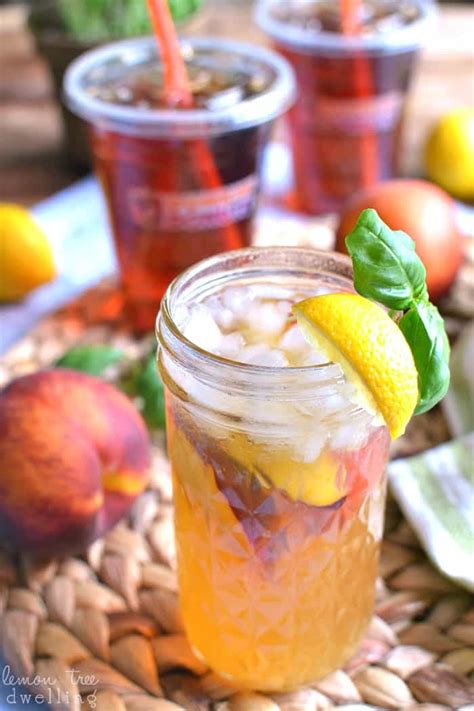 Basil Peach Iced Tea Lemonade Lemon Tree Dwelling