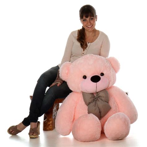 Lady Cuddles 48 Jumbo Pink Stuffed Teddy Bear Giant Teddy Bear
