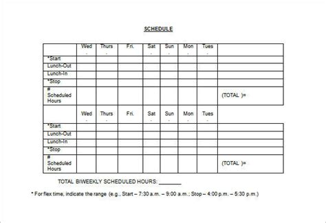 Free 32 Schedule Templates In Ms Word