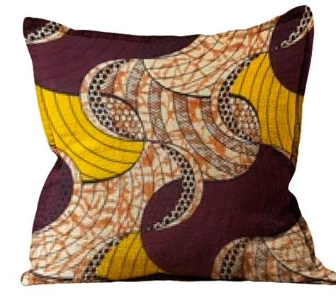 Custom Decorative 18 Inches Square Pillow Cover African Print Fabric
