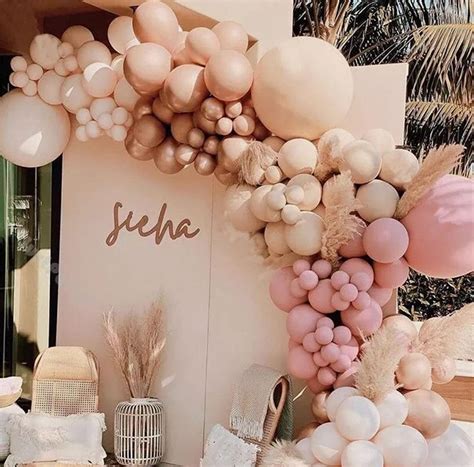 Longwu Balloon Arch Garland Kitblush Nude Apricot Party Balloons Decoration Set For