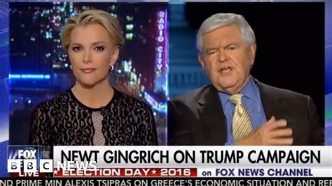 Us Election Trump Thanks Gingrich For Amazing Kelly Interview Bbc News