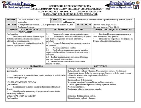 Total 98 Imagen Planeacion De Segundo De Primaria Nuevo Modelo