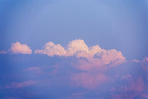 Pink Purple Clouds In Blue Sky Stock Photo Image Of Dusk Environment