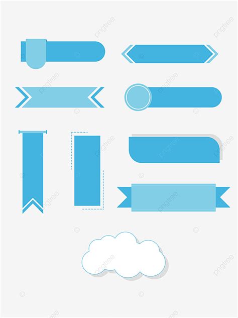 Title Box Clipart Vector Blue Small Fresh And Simple Commonly Used