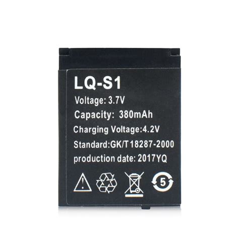 3 7v Lq S1 380mah Smartwatch Rechargeable Li Ion Li Po Lithium Polymer Battery For Smart Watch